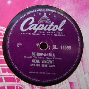 GENE VINCENT BE-BOP-A-LULA 78 LABEL