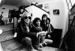 Damn Fine: Tom Petty (in shades) and the Heartbreakers in repose; Tench is second from right. Photo by Joel Bernstein.