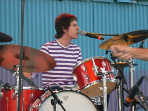The Groove You Knead: Heyman behind the kit with the Doughboys in Atlanta in August 2008. Photo courtesy Richard X. Heyman.